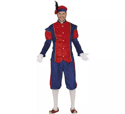 Disfraz de Paje Blaugrana elegante para hombre