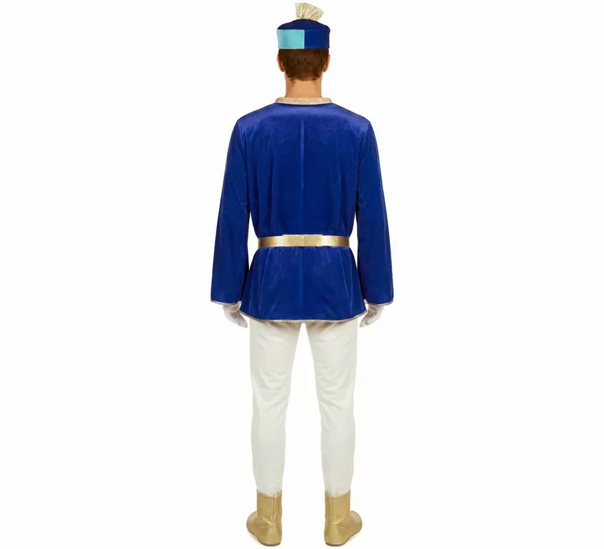 Translation missing: en.Disfraz de Paje Real azul para hombre