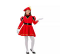 Disfraz de Paje Real Roja para niña