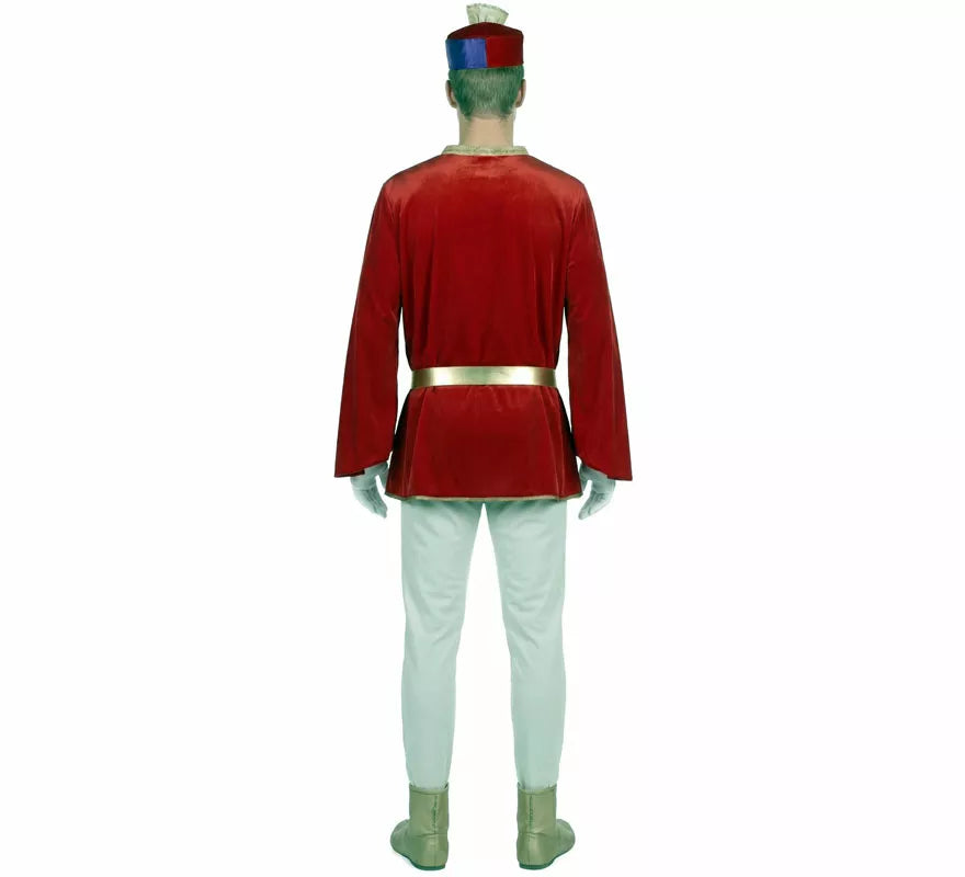 Translation missing: en.Disfraz de Paje Real rojo para hombre