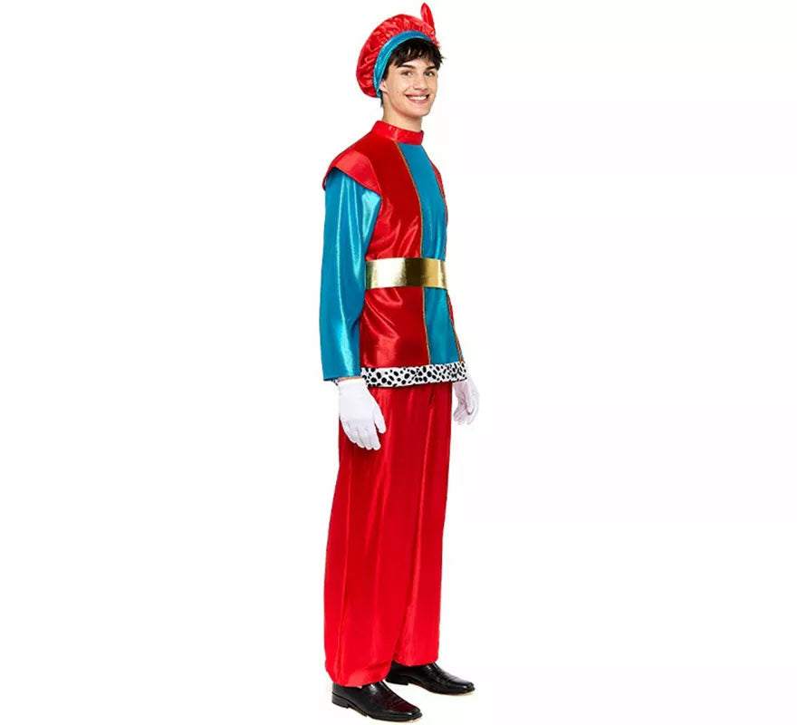 Translation missing: en.Disfraz de Paje Real rojo para hombre