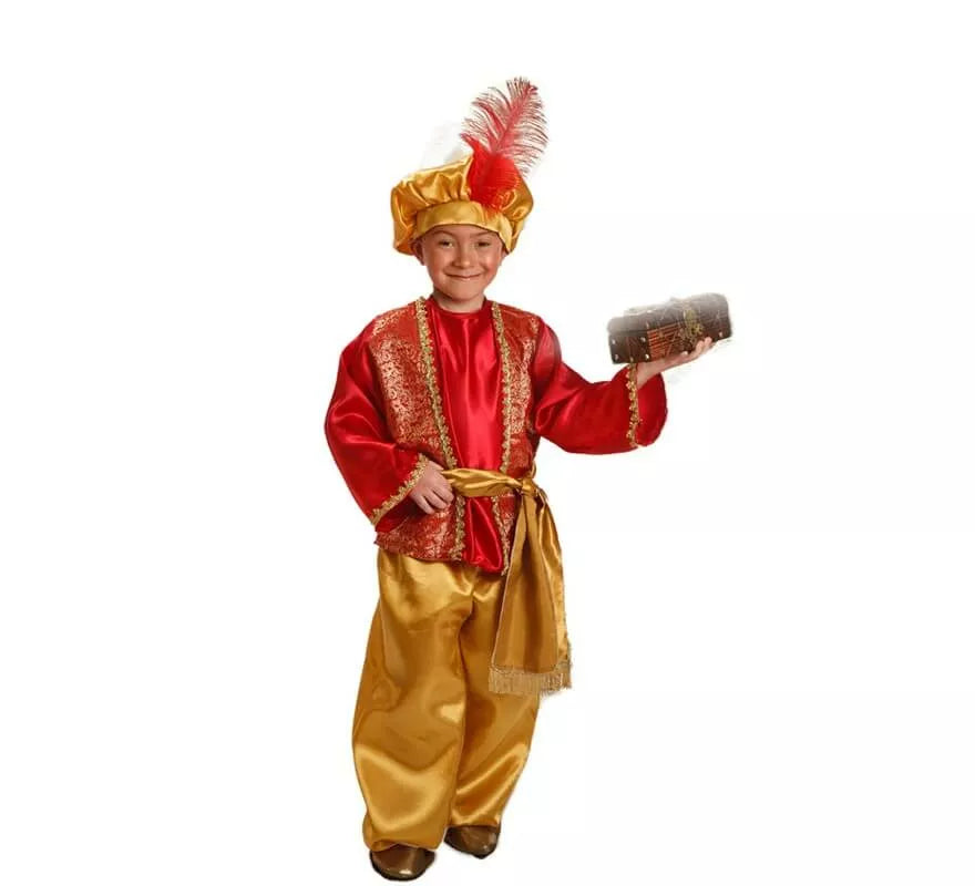 Disfraz de Paje Real Rojo para Niño
