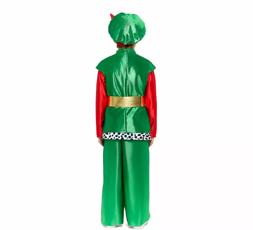 Translation missing: en.Disfraz de Paje Real verde para niño