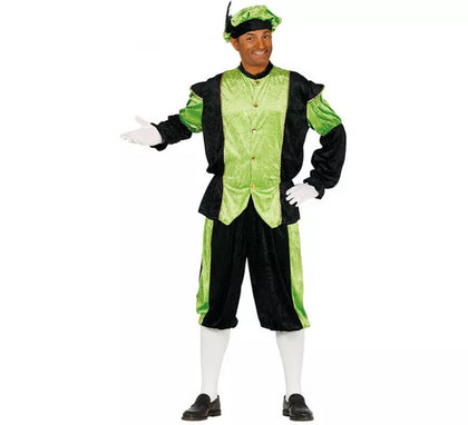 Disfraz de Paje Verde y Negro para hombre