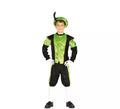 Disfraz de Paje Verde y Negro para niño