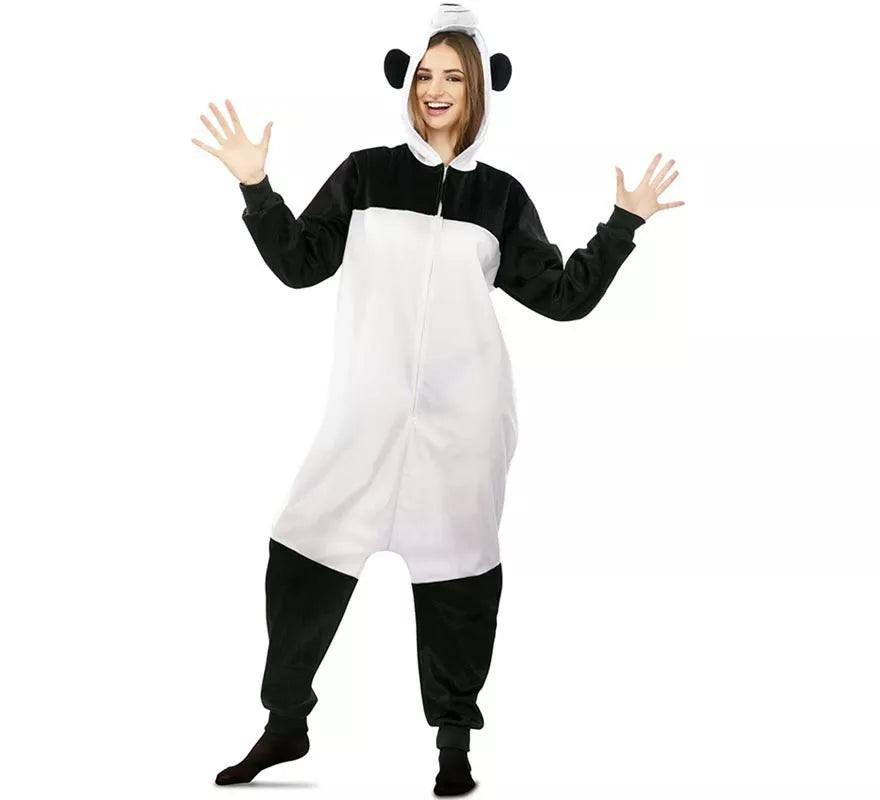 Translation missing: en.Disfraz de Panda Kugurumi con capucha y orejas para adulto