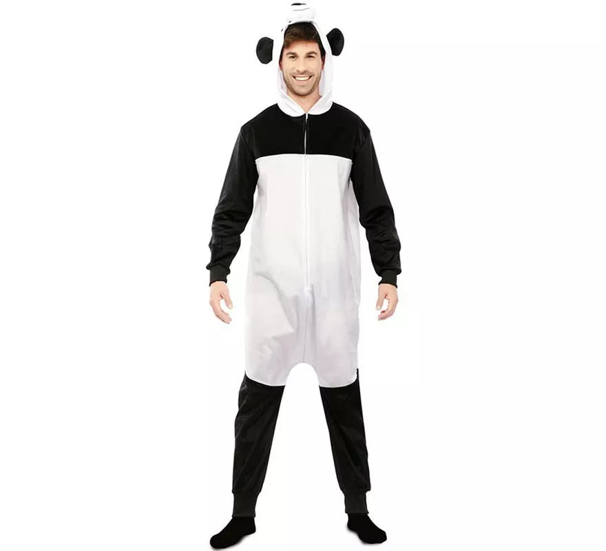 Translation missing: en.Disfraz de Panda Kugurumi con capucha y orejas para adulto