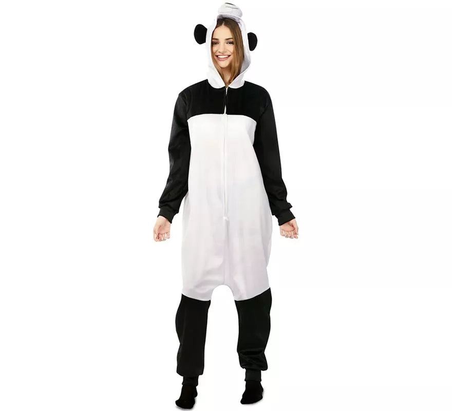 Translation missing: en.Disfraz de Panda Kugurumi con capucha y orejas para adulto