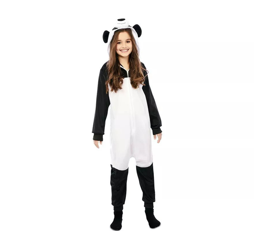 Disfraz de Panda Kugurumi con capucha y orejas para niños
