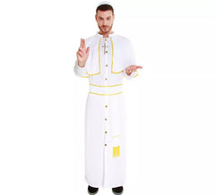 White and Gold Pope Costume for Men