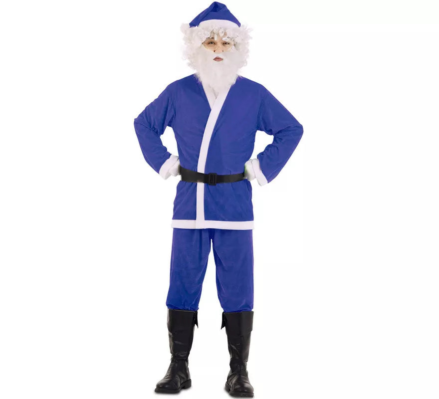 Disfraz de Papa Noel Azul para hombre