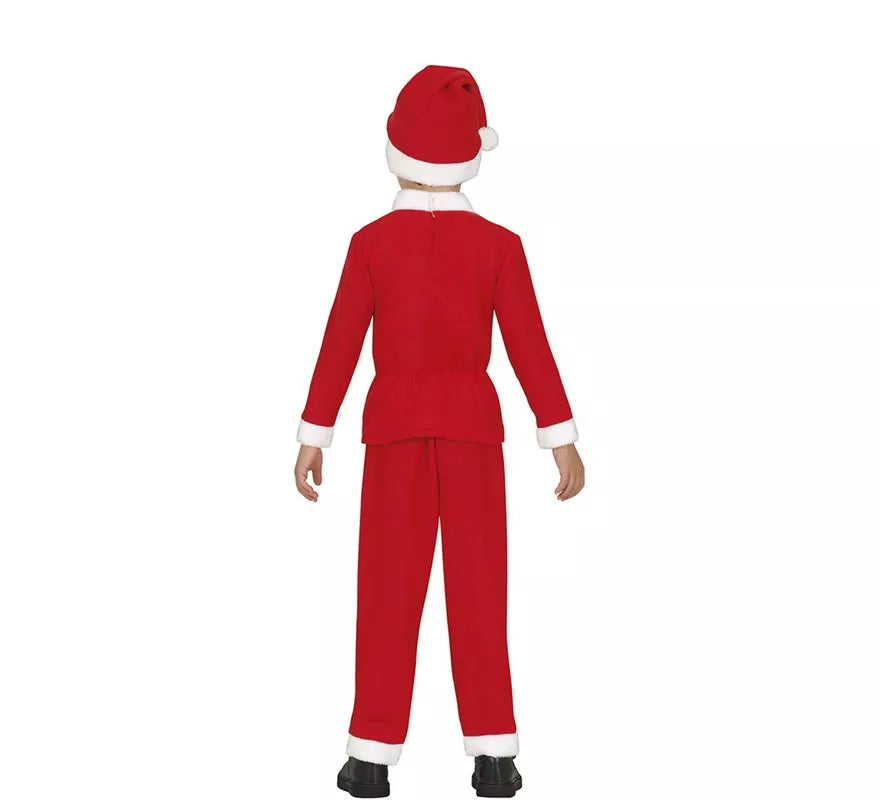Translation missing: en.Disfraz de Papá Noel clásico con gorro y cinturón para niño