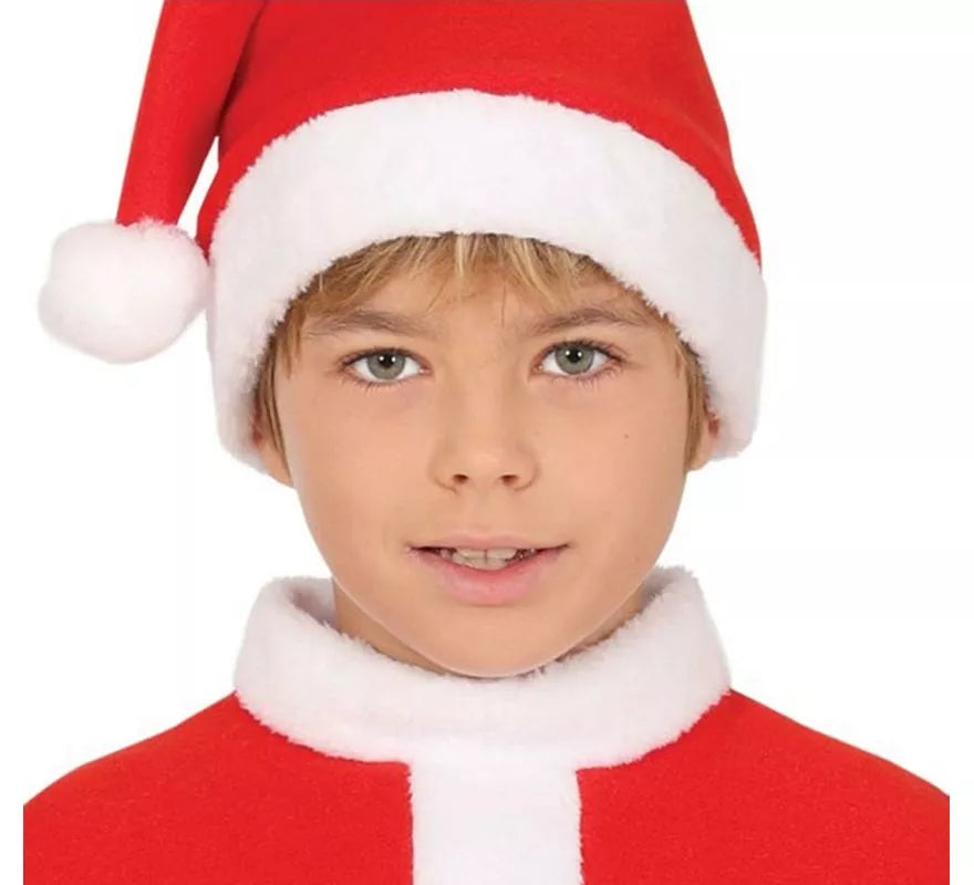 Disfraz de Papá Noel clásico con gorro y cinturón para niño