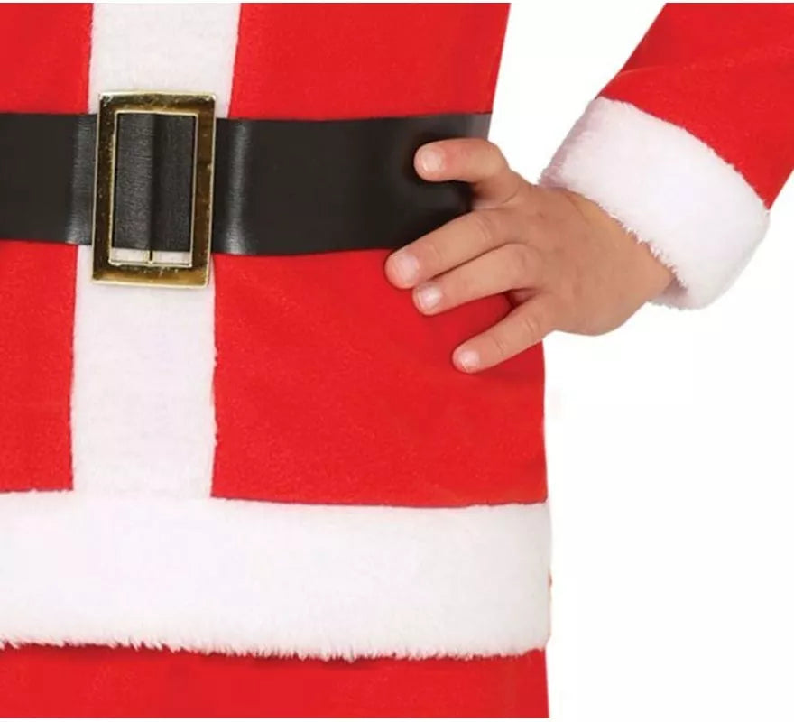 Disfraz de Papá Noel clásico con gorro y cinturón para niño