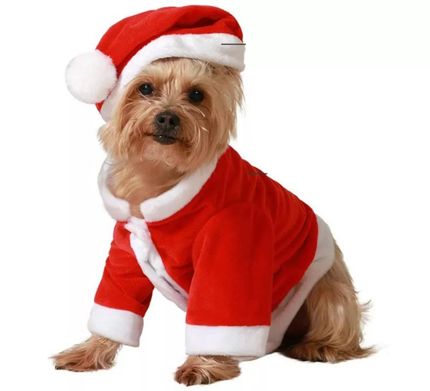 Translation missing: en.Disfraz de Papá Noel clásico rojo para perro