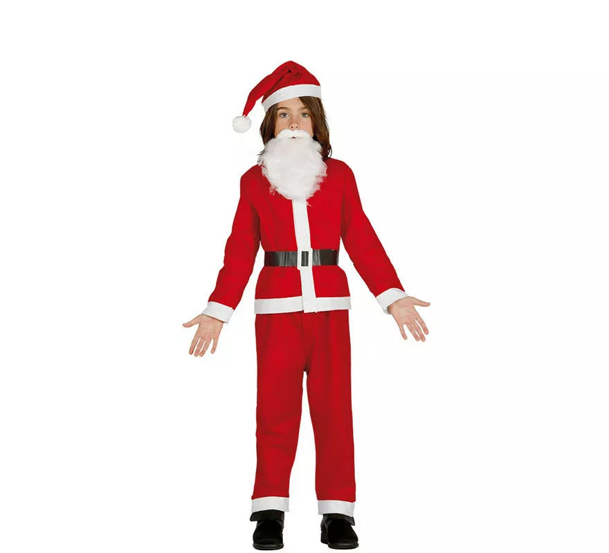 Translation missing: en.Disfraz de Papa Noel con barba para niño