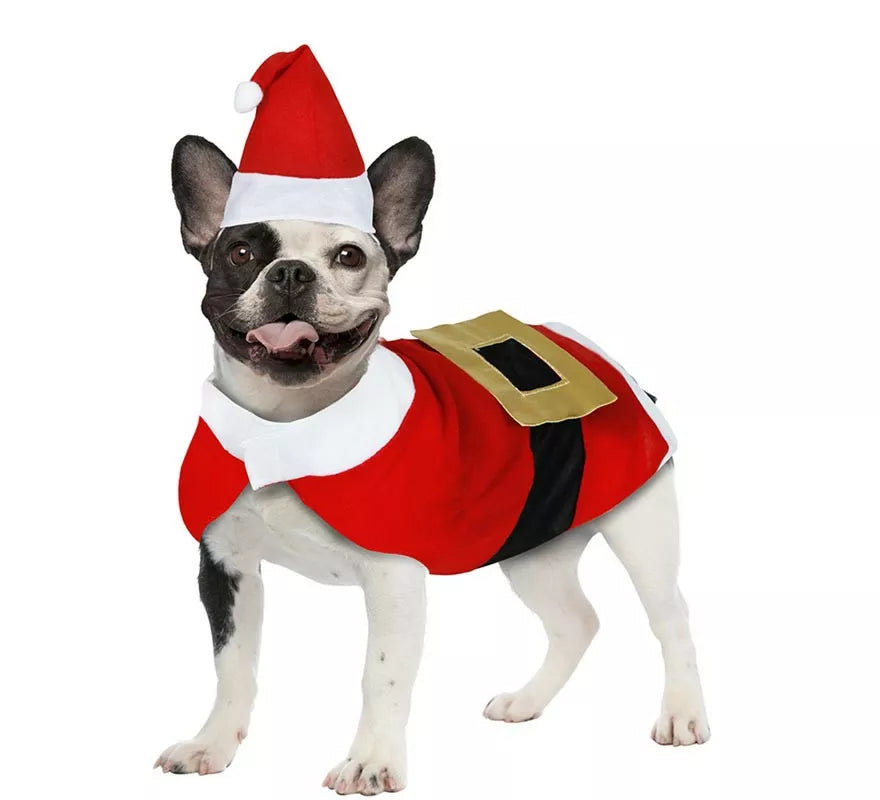 Translation missing: en.Disfraz de Papá Noel con cinturón para perro