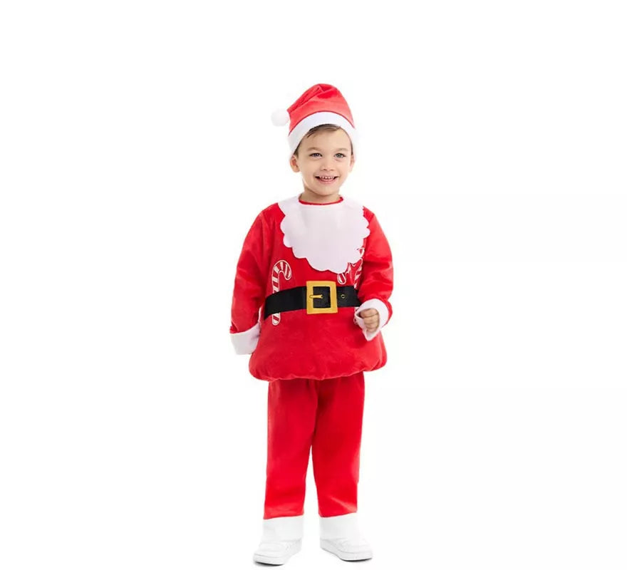 Disfraz de Papá Noel con gorro para bebé y niño