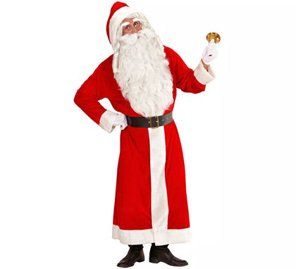 Disfraz de Papá Noel Súper Lujo de Terciopelo para hombre