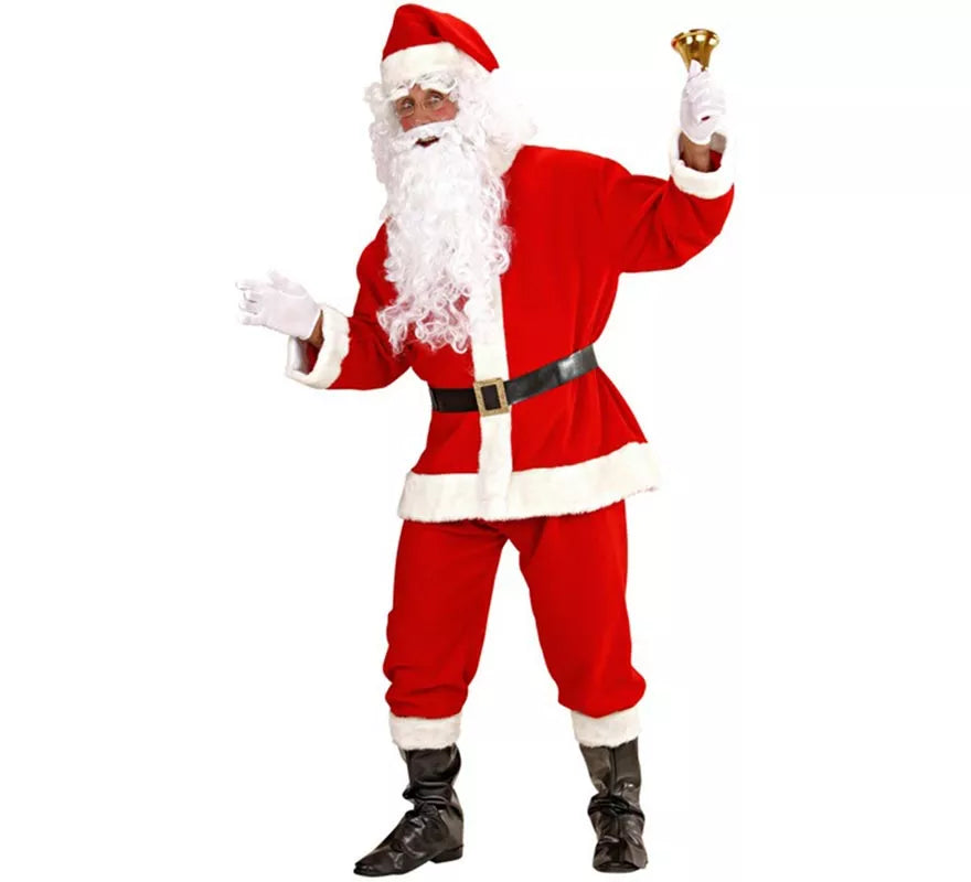 Disfraz de Papá Noel Súper Lujo para hombre