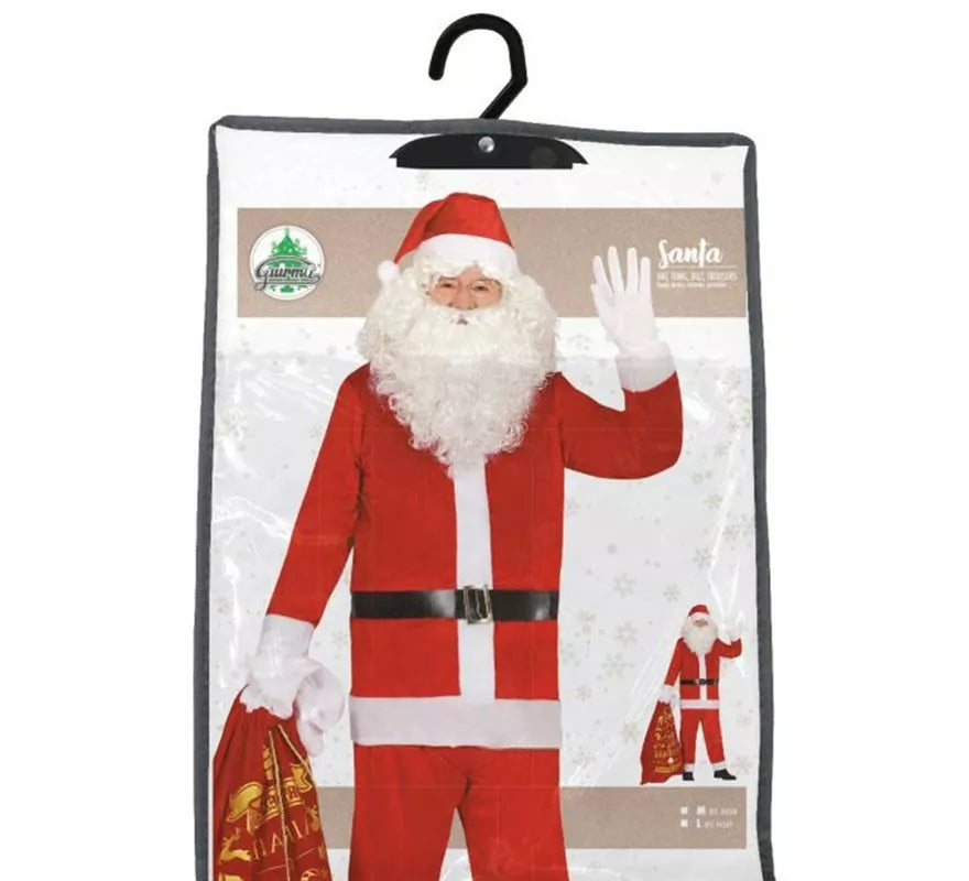 Translation missing: en.Disfraz de Papá Noel tradicional rojo para hombre