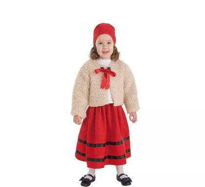 Disfraz de Pastora con Abrigo para niña