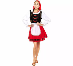 Red Village Shepherdess Costume for Women