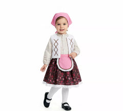 Little Shepherd Costume with Pink Scarf for Girl