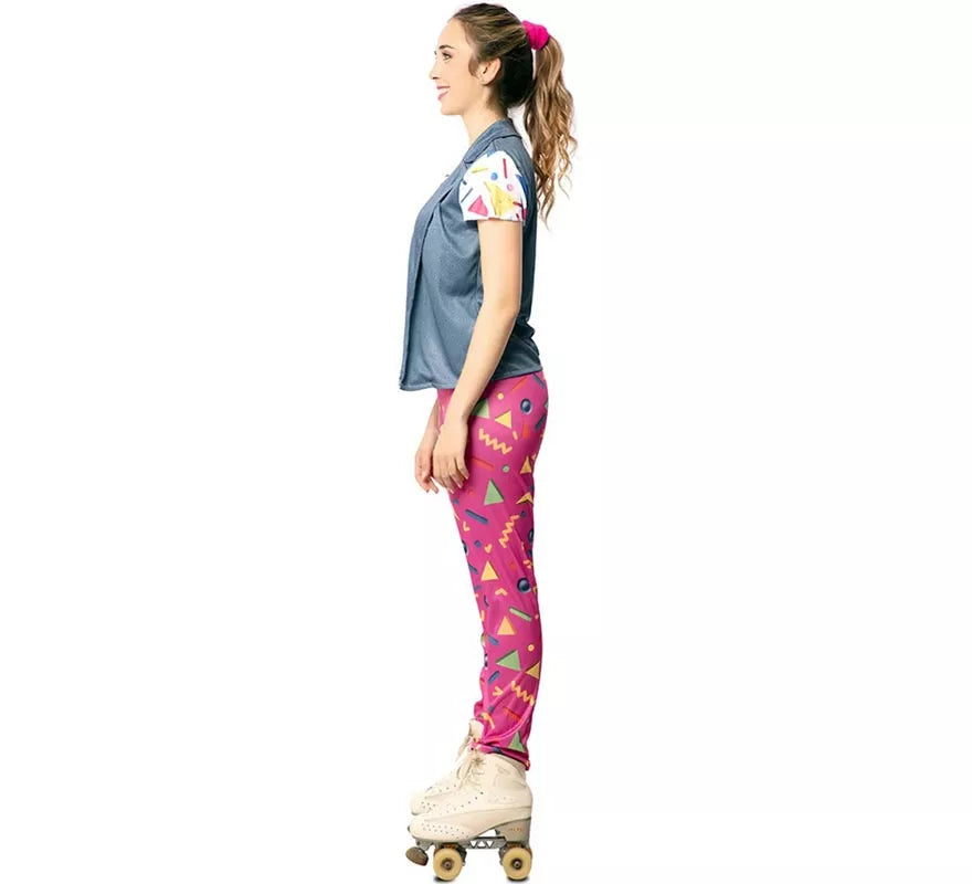 Translation missing: en.Disfraz de Patinadora de los años 90 con chaleco para mujer