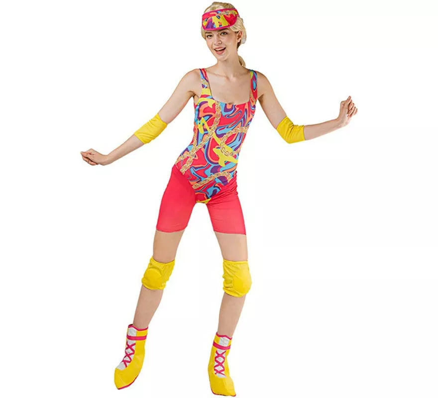 Translation missing: en.Disfraz de Patinadora multicolor Muñeca Famosa para mujer