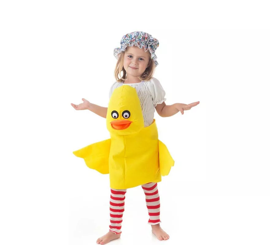 Disfraz de Patito amarillo con tirantes para niños