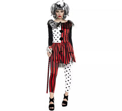 Striped Clown Costume for Women