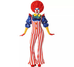 Women's Striped Clown Costume