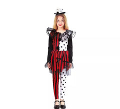 Striped Clown Costume for Girls