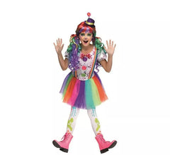 Rainbow Clown Costume for Girl