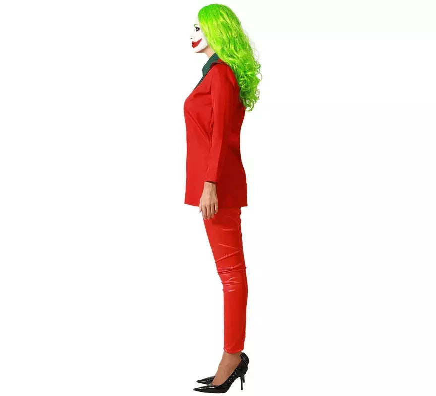 Disfraz de Payasa Conflictiva Rojo para mujer