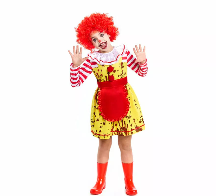 Disfraz de Payasa de Hamburguesa Sádica para niña