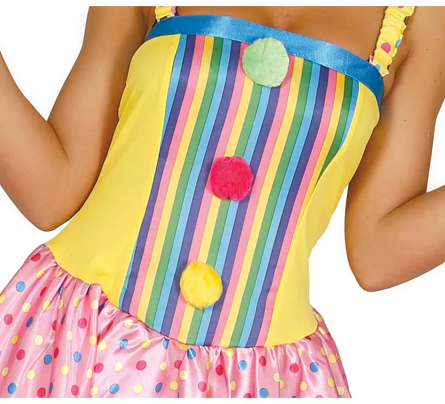 Translation missing: en.Disfraz de Payasa multicolor para mujer