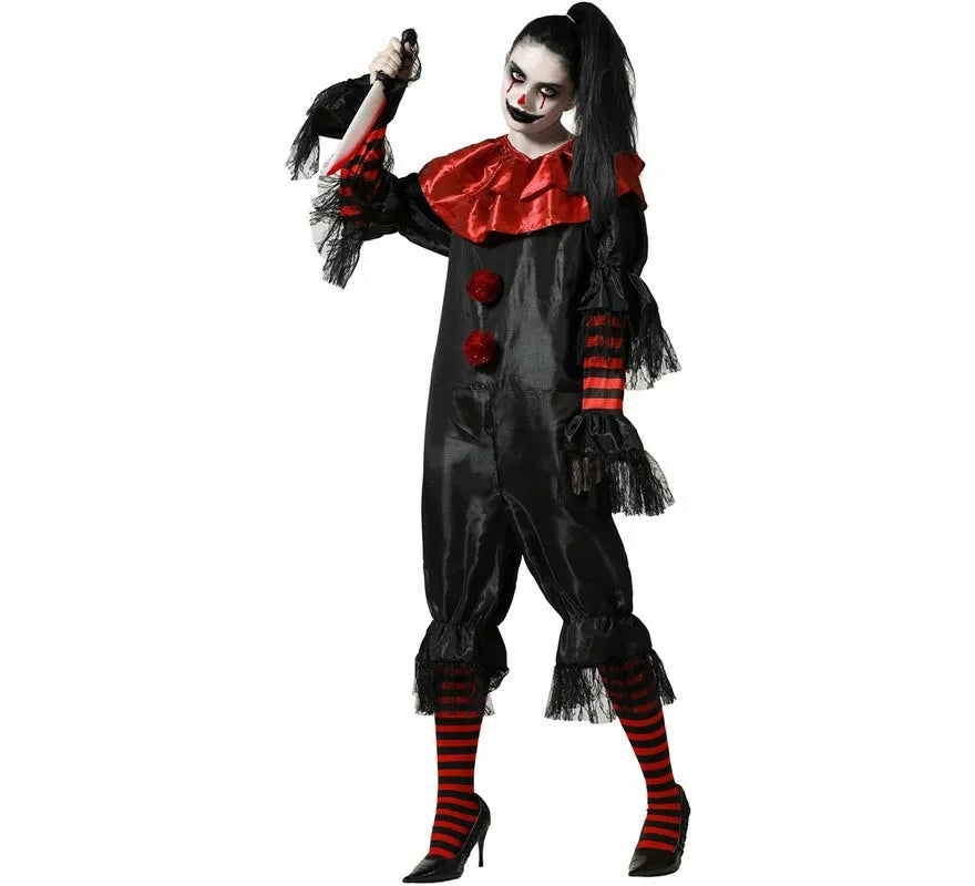 Translation missing: en.Disfraz de Payasa Negro para mujer