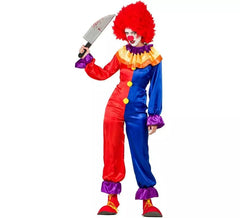 Red and Blue Clown Costume for women