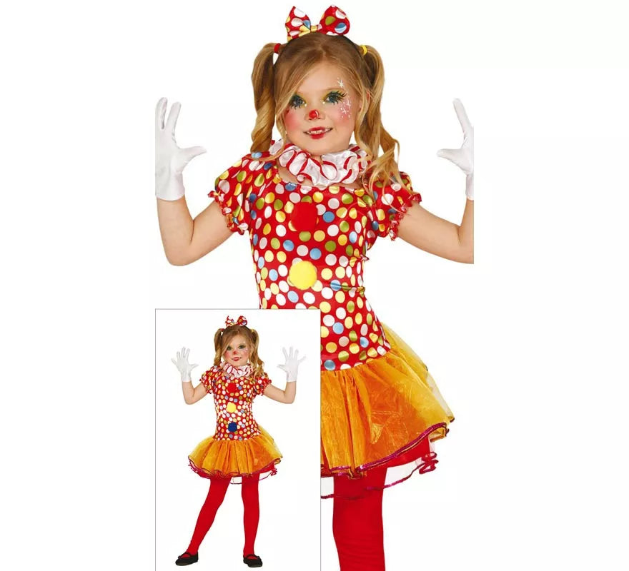 Translation missing: en.Disfraz de Payasita Topos para niña