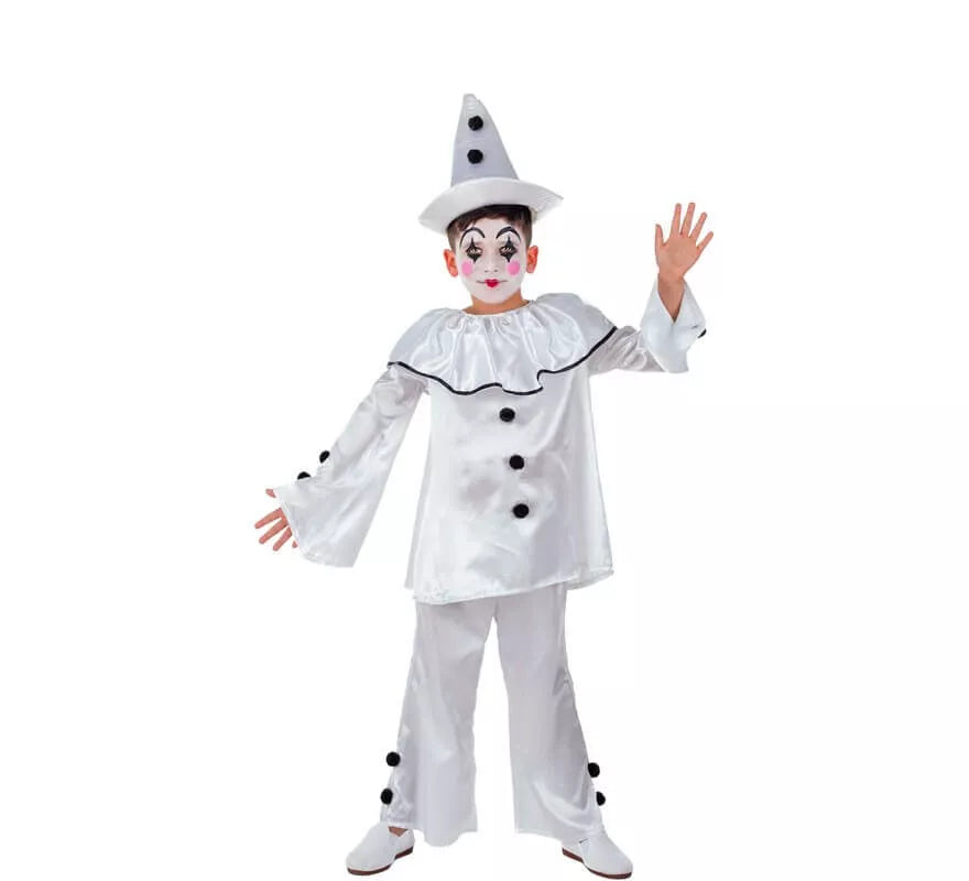 Translation missing: en.Disfraz de Payasito Pierrot para niño