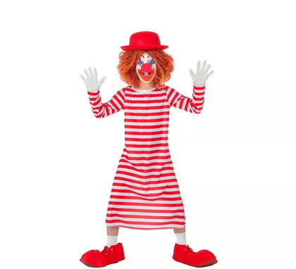 Disfraz de Payaso a Rayas con Bombín para niños