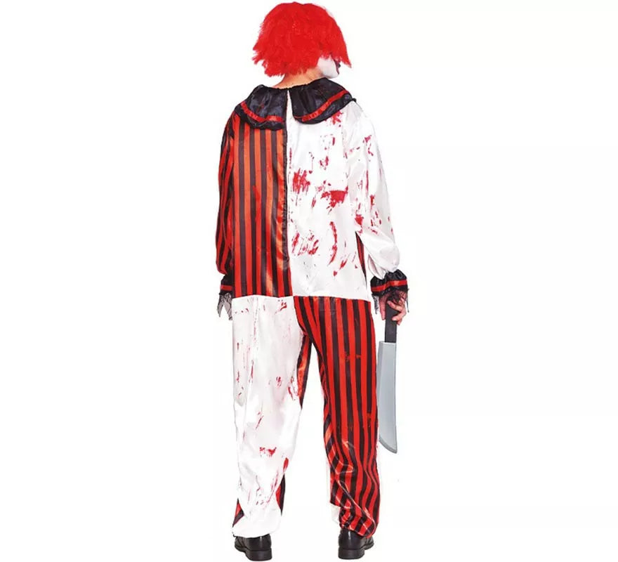 Translation missing: en.Disfraz de Payaso a Rayas con Sangre para hombre