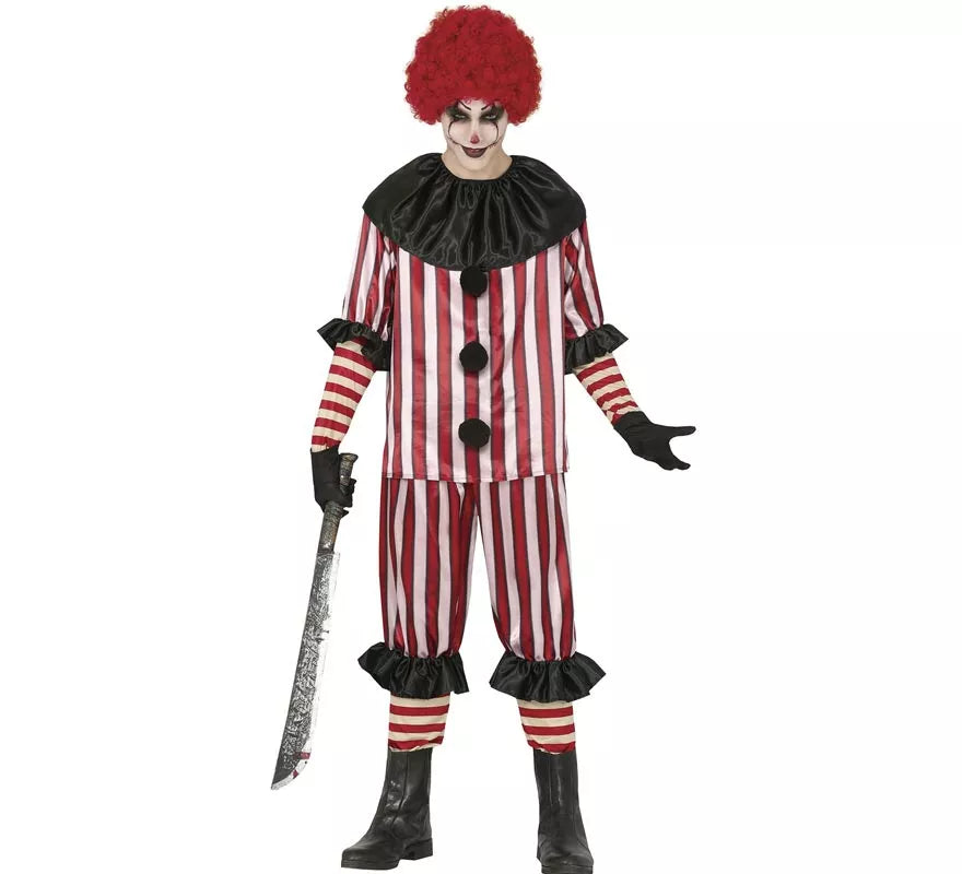 Disfraz de Payaso a Rayas para hombre