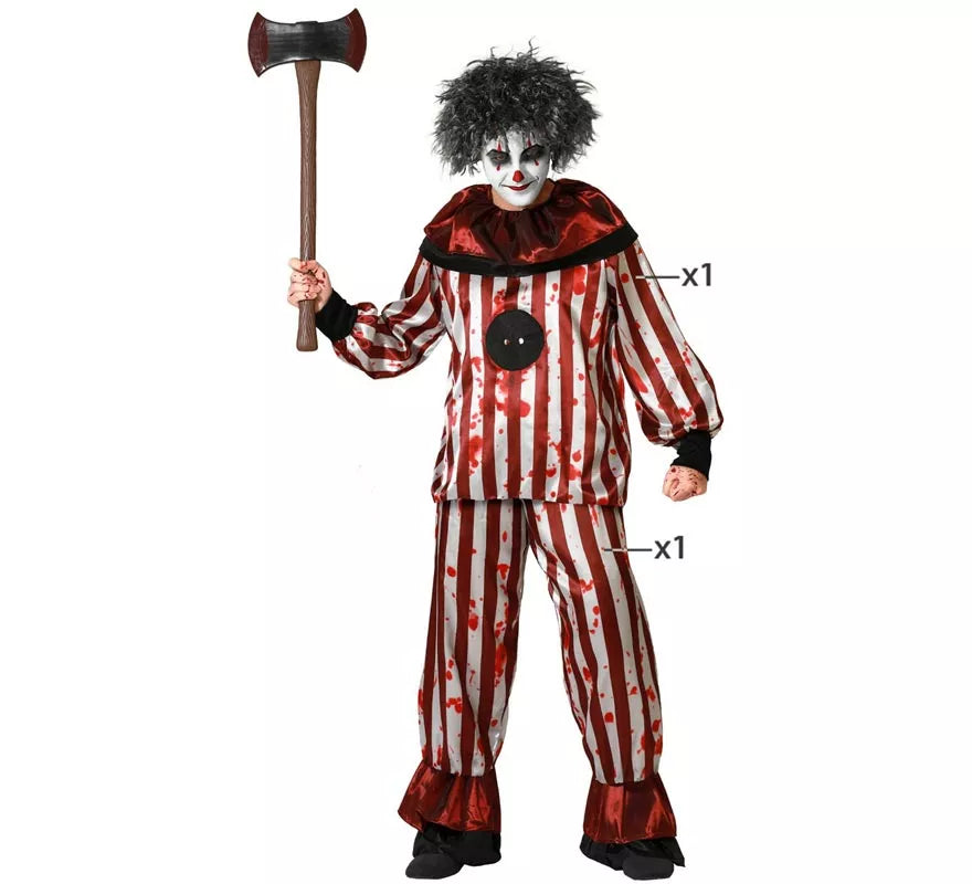 Disfraz de Payaso a Rayas para hombre
