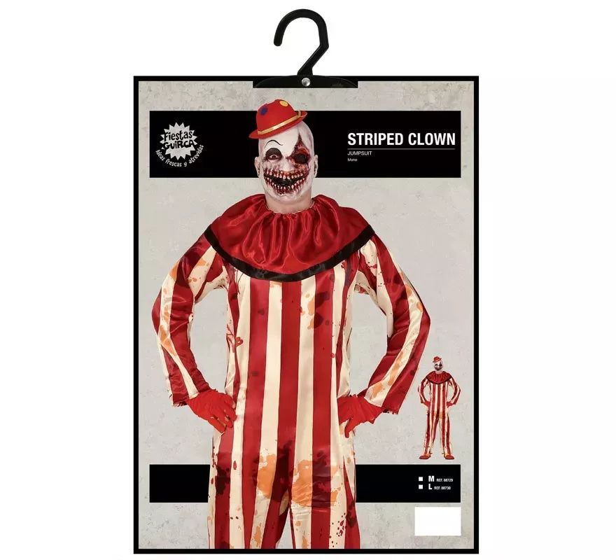Translation missing: en.Disfraz de Payaso a Rayas para hombre