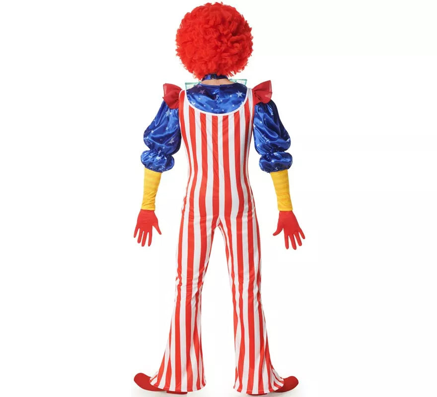 Disfraz de Payaso a rayas para hombre