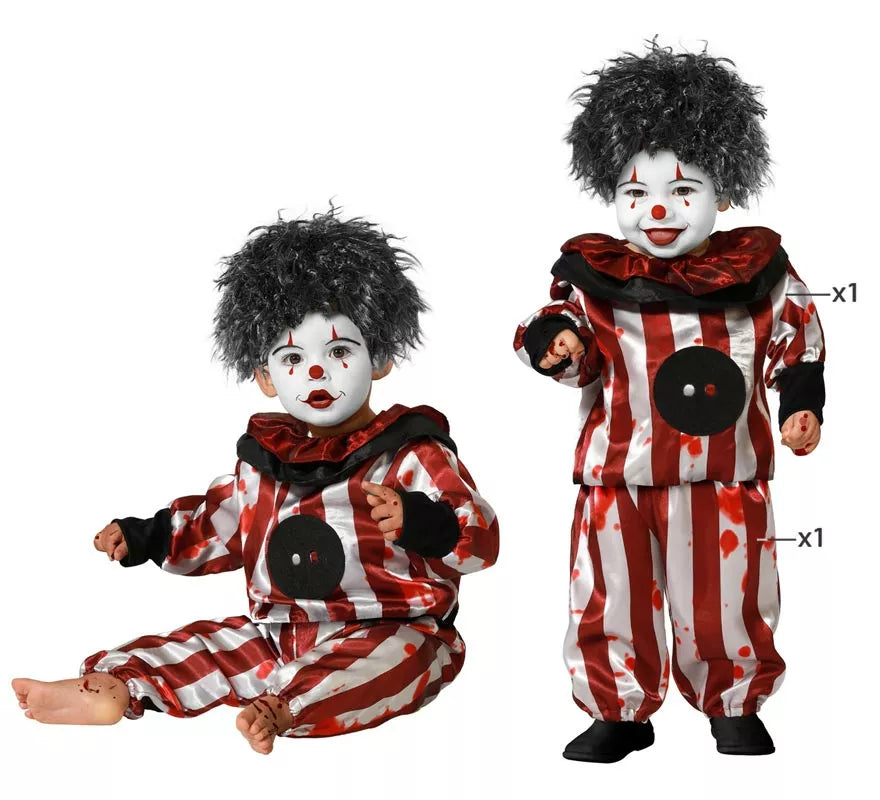 Translation missing: en.Disfraz de Payaso a rayas para niño y bebé