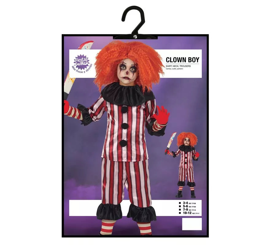 Disfraz de Payaso a Rayas para niños